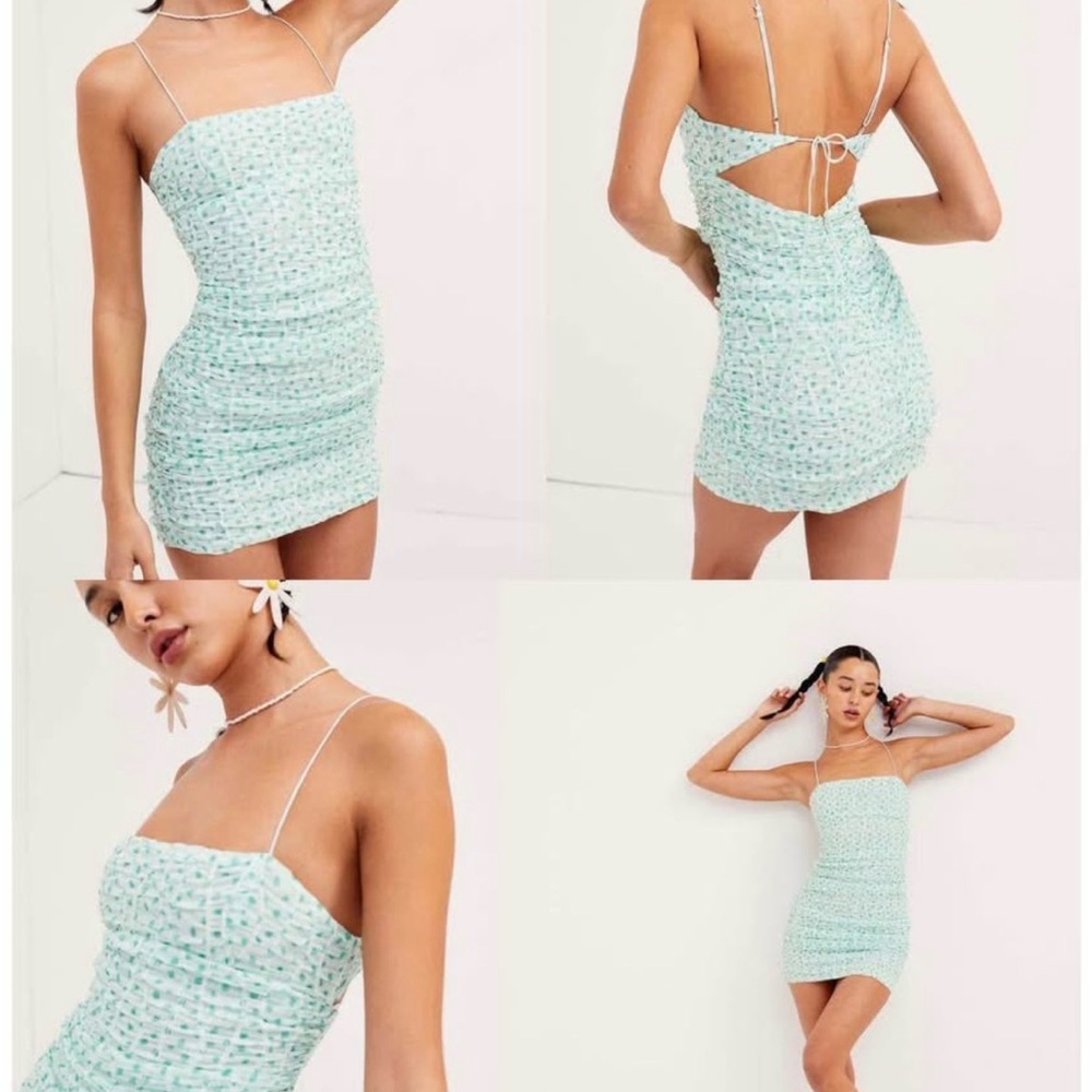 For Love And Lemons Mint Backless Dress